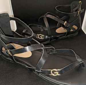 Guess brand black strap sandals